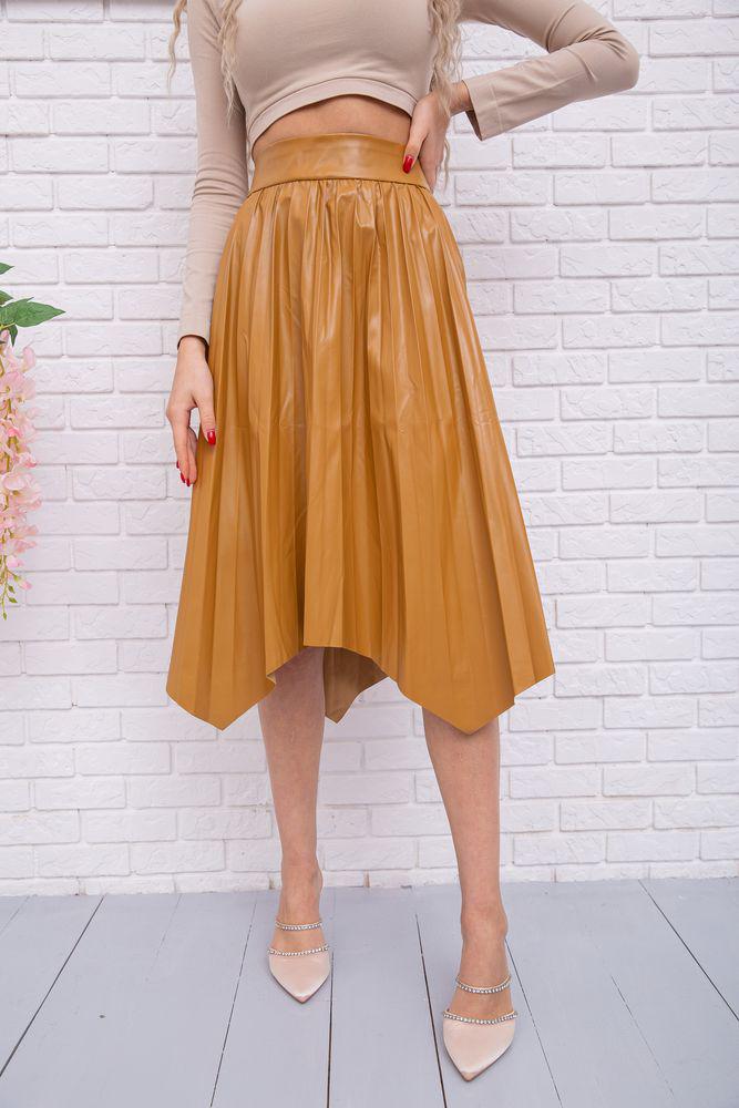 Юбка женская Ager 190R20410 из экокожи L Горчичный