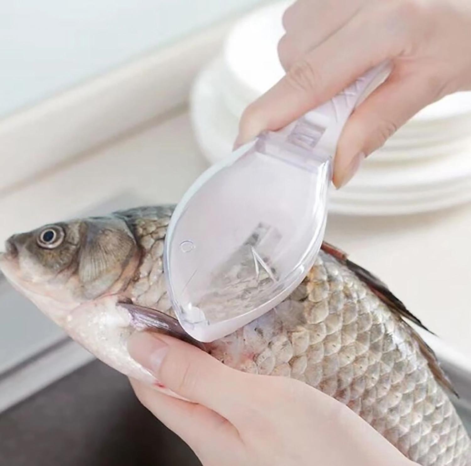 Нож для чистки рыбы с контейнером 16 см Серый (85688) - фото 4 Нож для чистки рыбы с контейнером 16 см Серый (85688) - фото 4