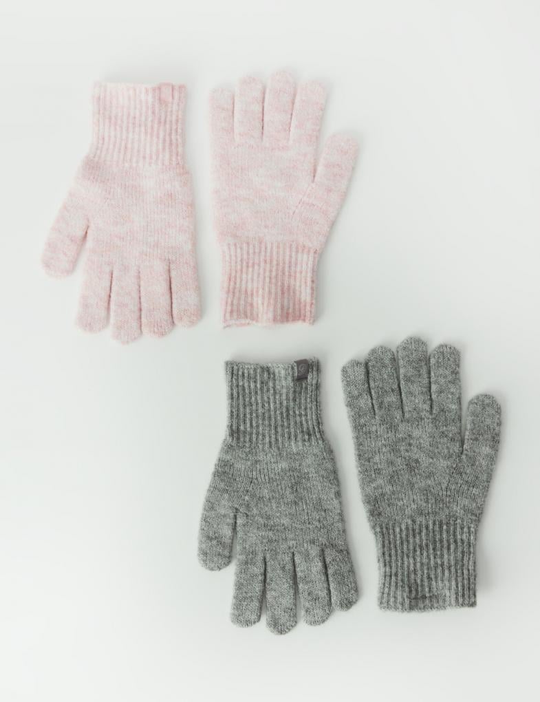 Комплект перчаток зимних женских Diverse ARULI Серо-розовый (5905384054784)