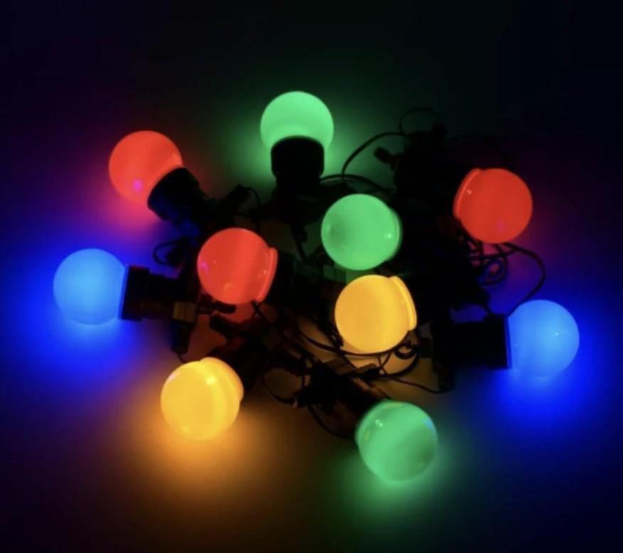 Гирлянда уличная RGB LED 5 м 10 шт. (20181908) Гирлянда уличная RGB LED 5 м 10 шт. (20181908)