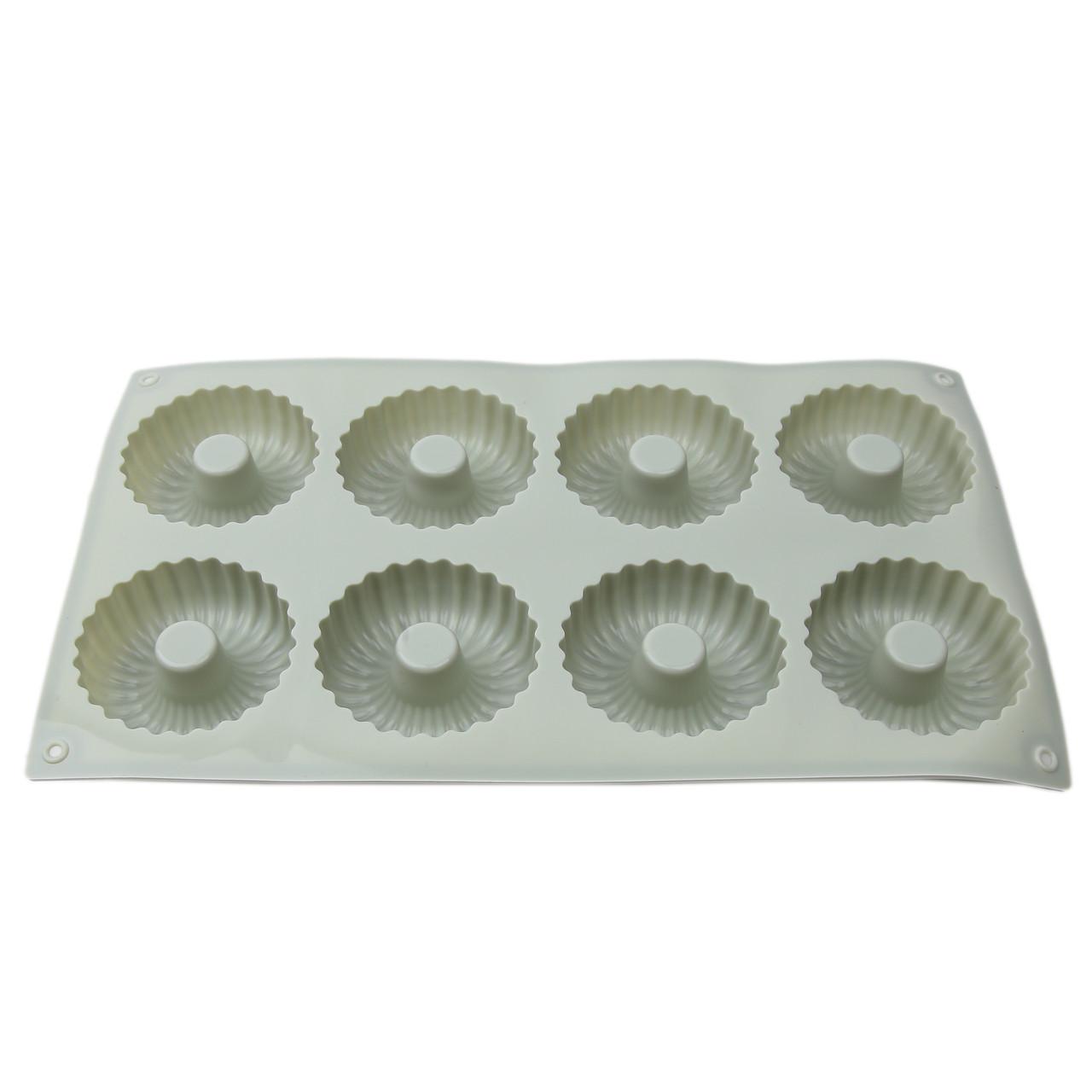 Форма для выпечки силиконовая пружинки 8в1 Серый (2356744398) - фото 2