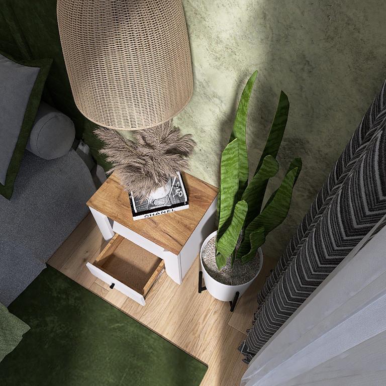 Тумба приліжкова Еверест Нордік-500 50х37,8х42 см Дуб крафт золотий/Білий (ЕВ20670) - фото 5 Тумба приліжкова Еверест Нордік-500 50х37,8х42 см Дуб крафт золотий/Білий (ЕВ20670) - фото 5