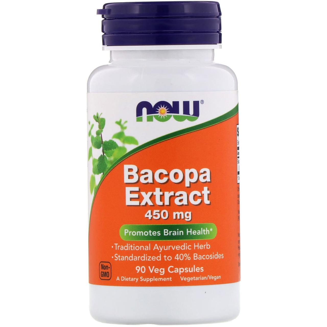Екстракт бакопи NOW Foods Bacopa Extract 450 мг 90 капсул (1041389047)
