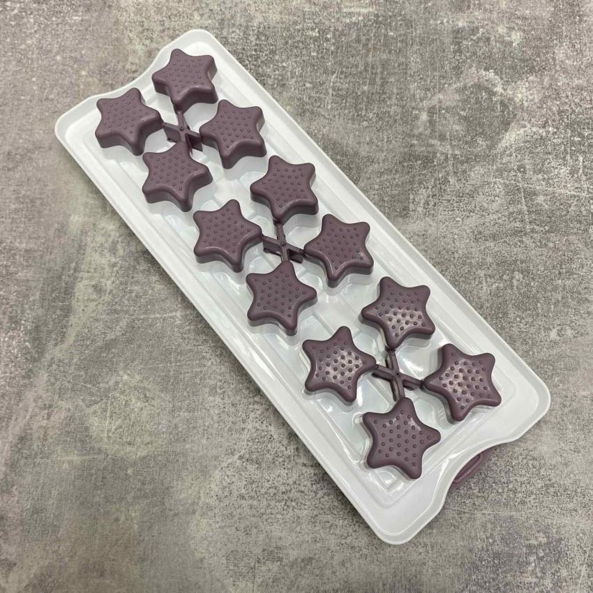 Форма для льда akay Plastik AK-684 Звездочки 26x10x4 см Белый с фиолетовым (1808755761)