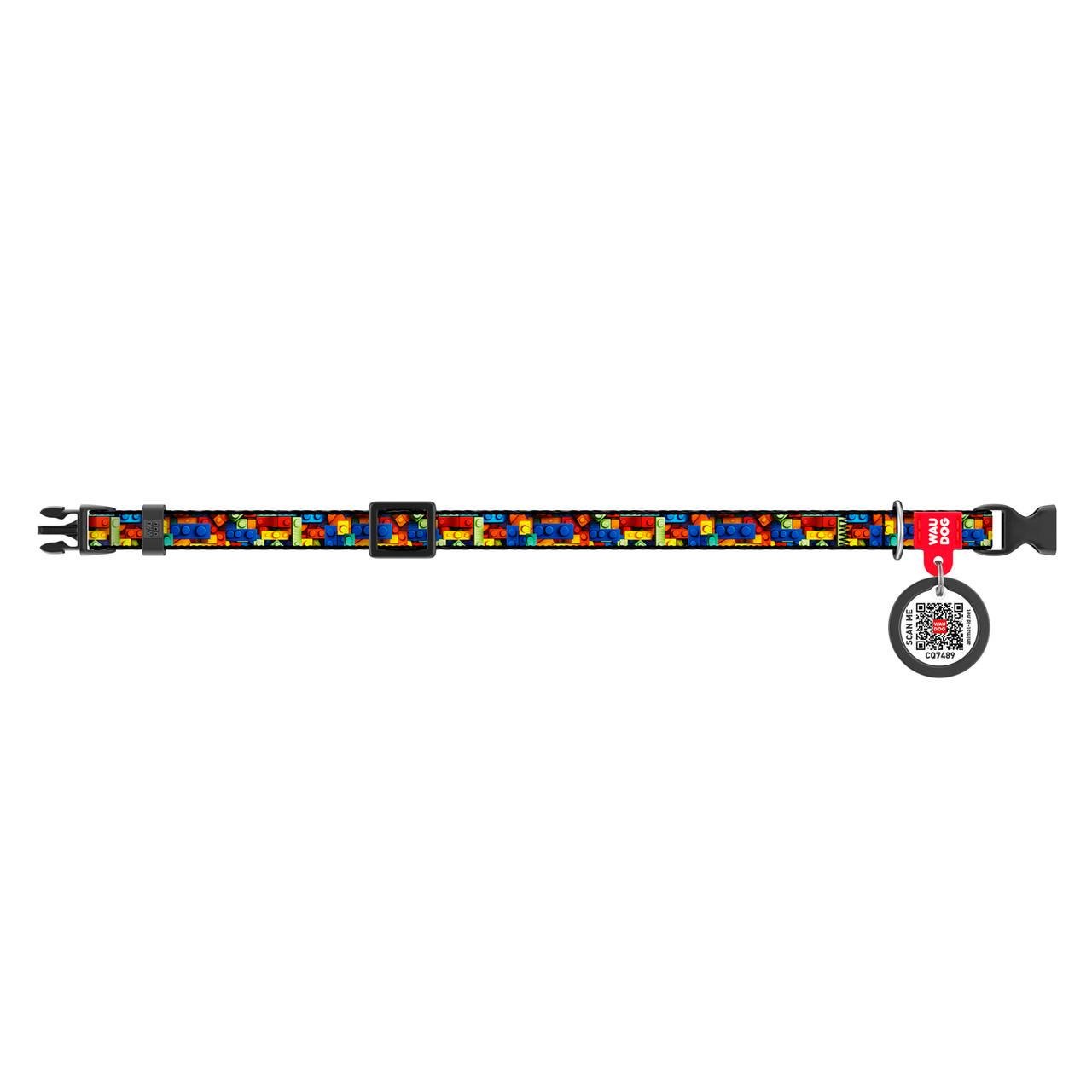 Нашийник для котів/собак нейлоновий Waudog Nylon Блоки з QR паспортом/пластиковий фастекс XS 20-30 см 10 мм (278-4056) Нашийник для котів/собак нейлоновий Waudog Nylon Блоки з QR паспортом/пластиковий фастекс XS 20-30 см 10 мм (278-4056)