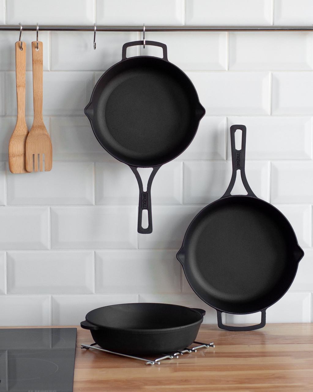 Сковорода Brizoll М2460Р 240х60 мм (9-6-3652797) - фото 3 Сковорода Brizoll М2460Р 240х60 мм (9-6-3652797) - фото 3