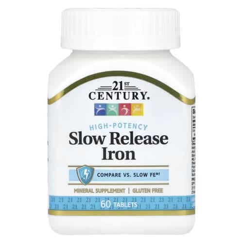 Железо 21st Century Slow Release Iron 45 мг 60 табл. (CEN-27343)