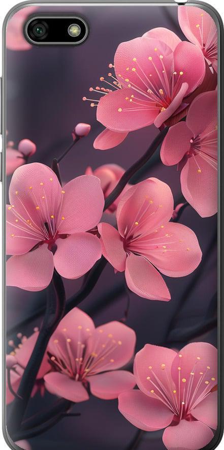 Чехол на Huawei Honor 7A Пурпурная сакура (6075u-1805-42517)