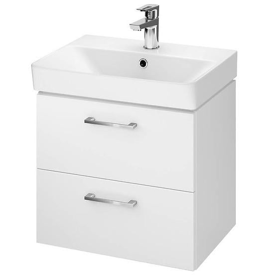 Тумба с умывальником подвесная Cersanit Lara&Mille Set B384 S801-356 49,4x46x34,7 см Белый (174646)