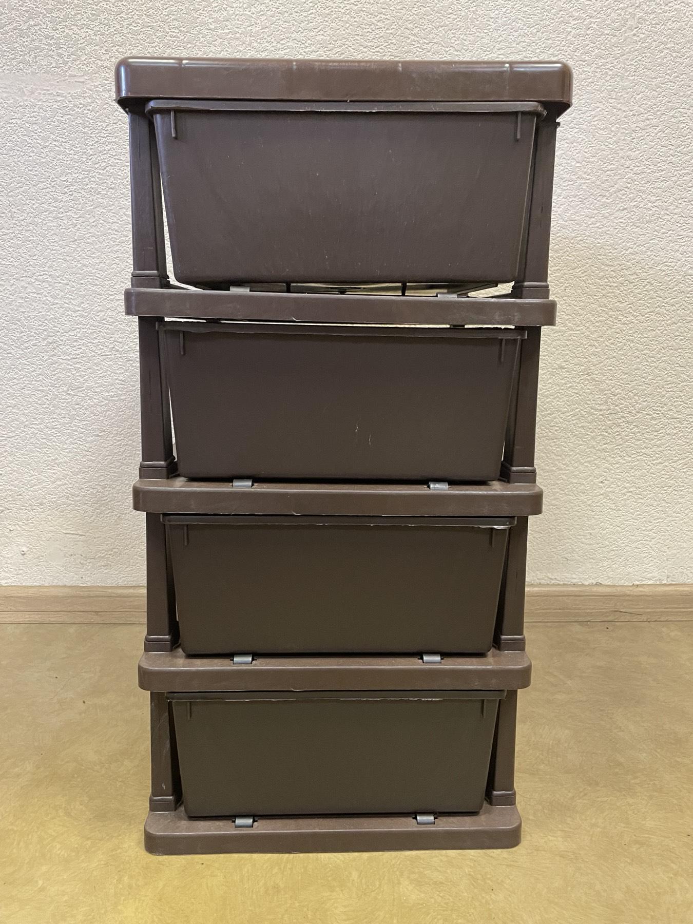 Комод пластиковый 4 ящика 43х34х64 см Бежево-коричневый (29439015) - фото 10 Комод пластиковый 4 ящика 43х34х64 см Бежево-коричневый (29439015) - фото 10