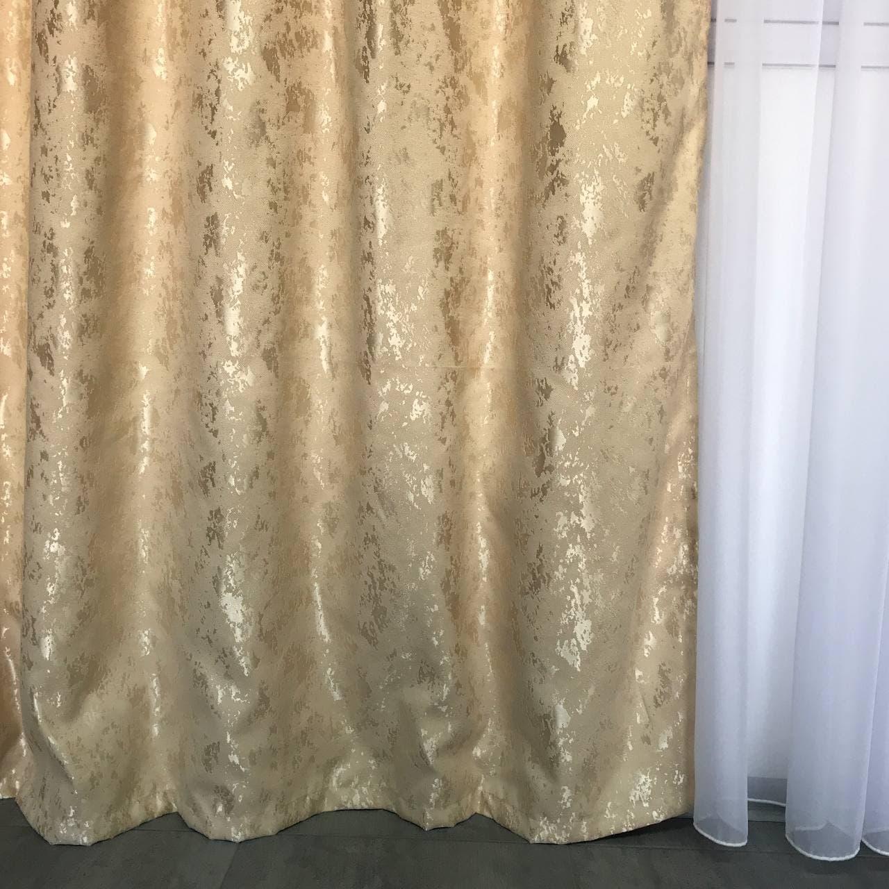 Готові мармурові штори ALBO 200x270 см 2 шт. Бежевий (SH-M19-1) - фото 8