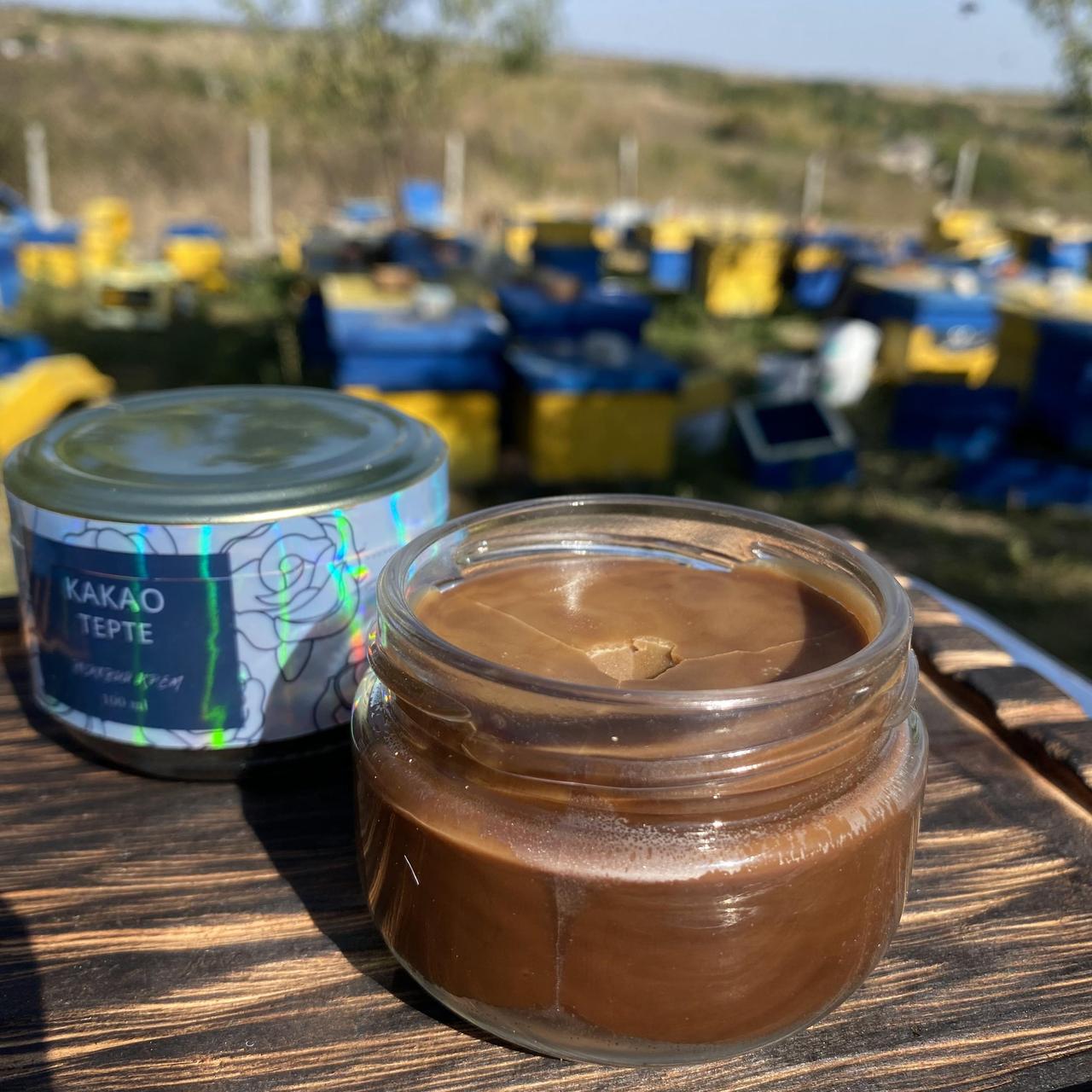 Крем восковой с тертым какао в стеклянной баночке для сухой и нормальной кожи 100 мл (1187987474) - фото 4