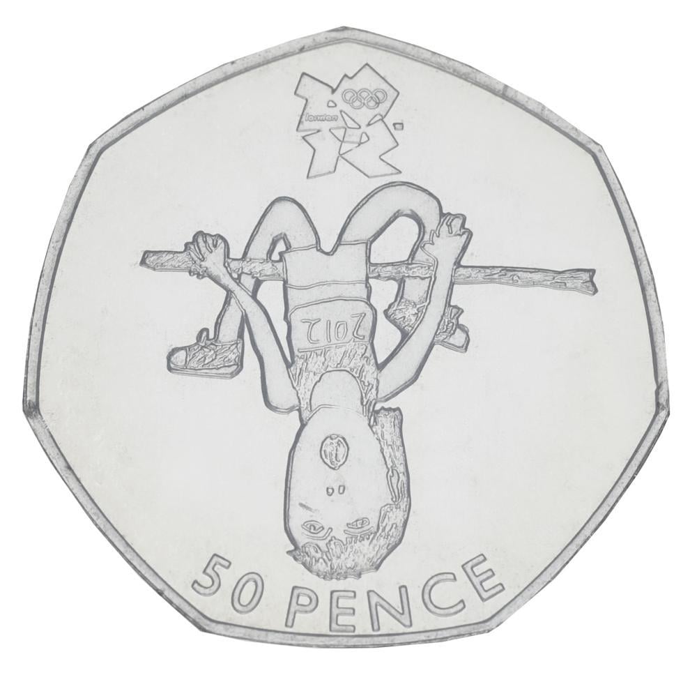 Коллекционная монета Великобритания 50 пенсов 2011 UNC XXX Летние Олимпийские игры 2012 в Лондоне Легкая атлетика (М20926)