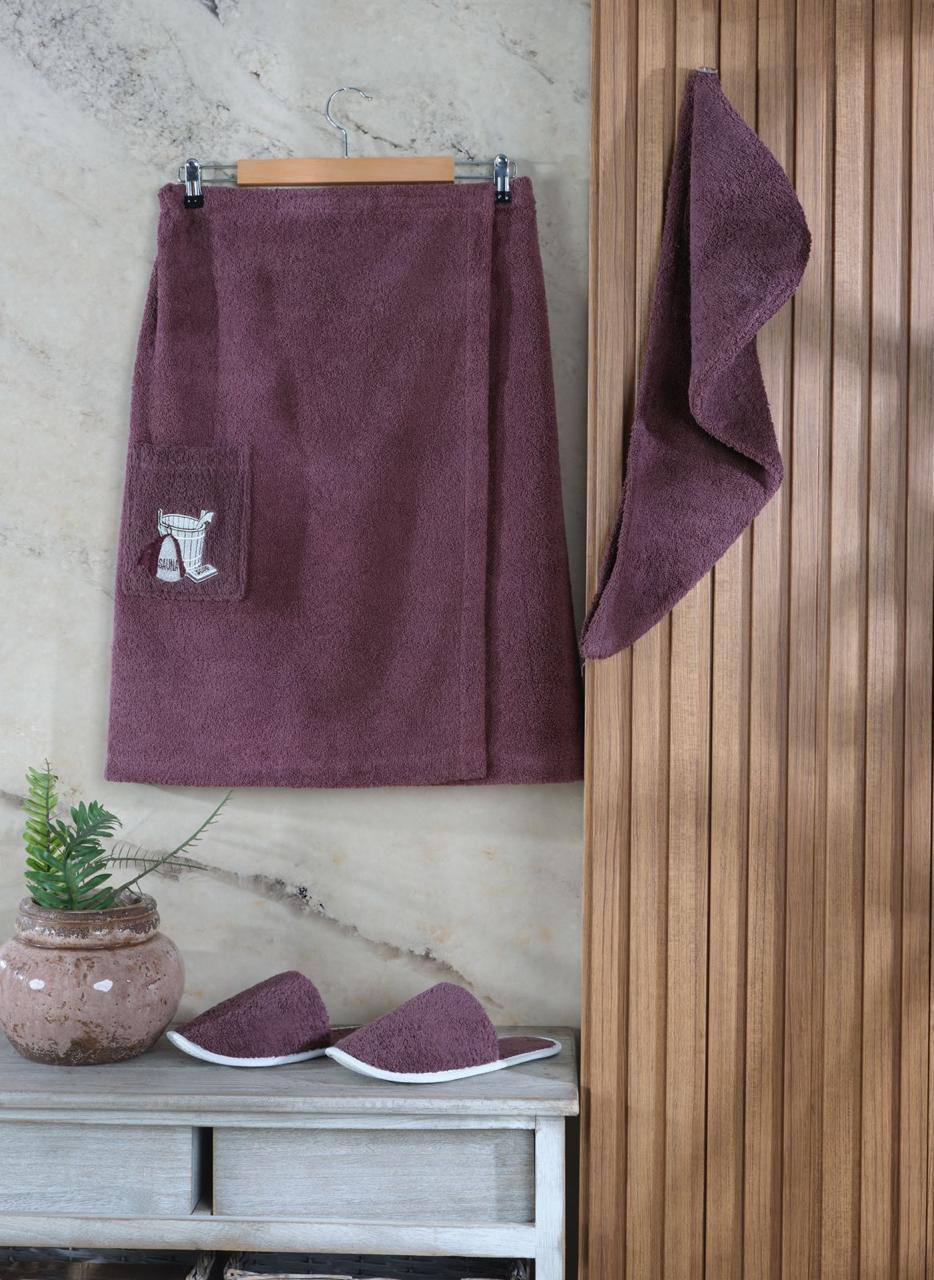 Набір жіночий Amore для сауни махра Фіолетовий