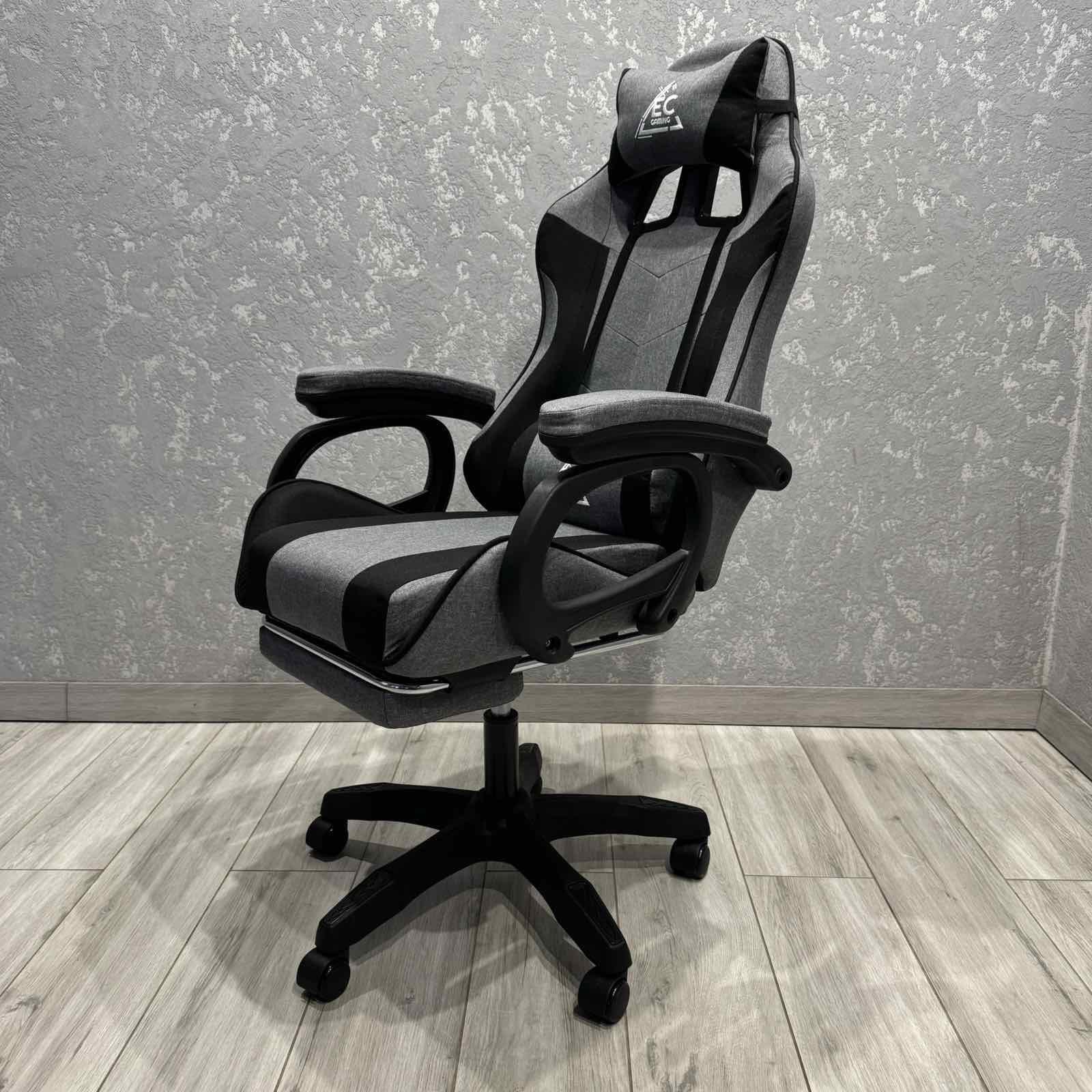 Крісло комп'ютерне тканинне EC Gaming K40 Сіро-чорний - фото 9