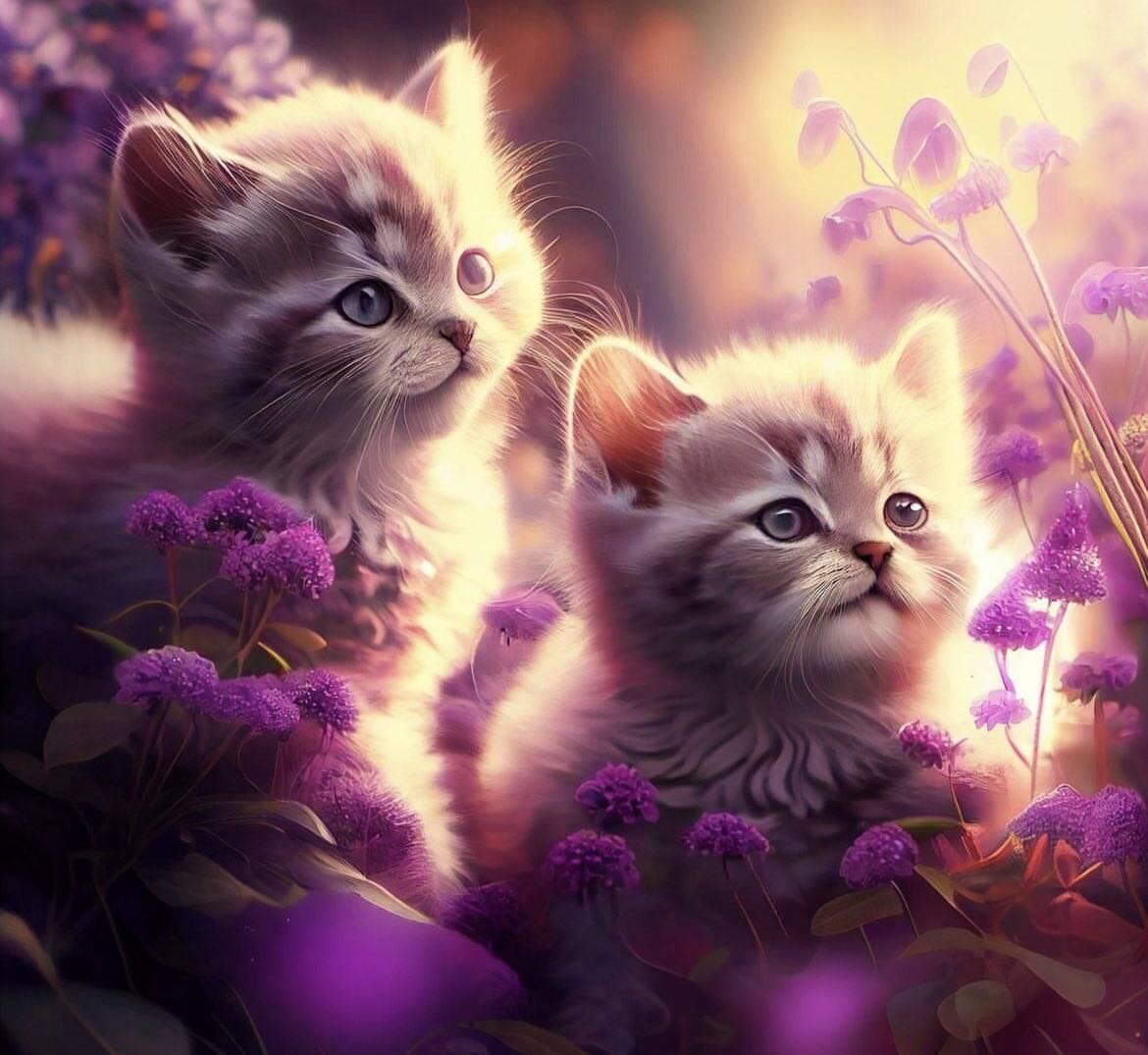 Алмазная мозаика Dream Toys Котята среди цветов 30х40 см (2987256804)