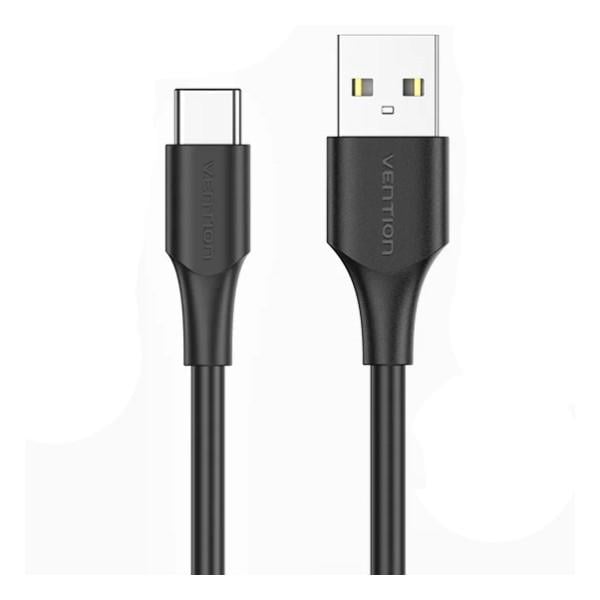 Кабель зарядний Vention USB2.0 AM-CM 0,5 м Чорний (604977) - фото 2