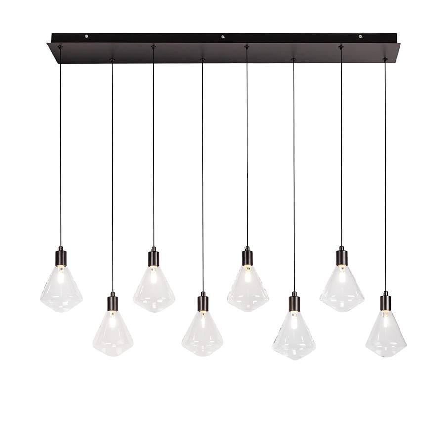 Подвесной светильник в стиле модерн 999103F-8 900 G9 BK/CL Черный/Прозрачный