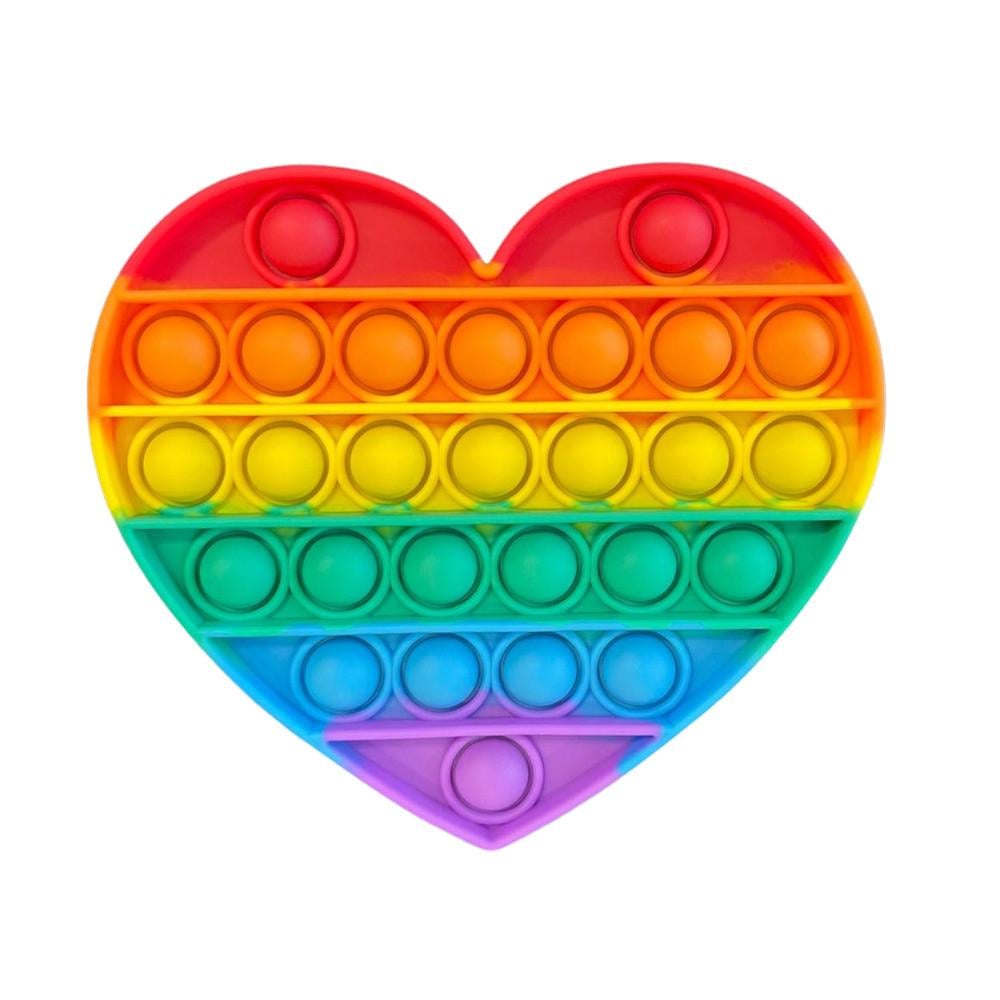 Игрушка-антистресс Pop It Heart 15х13,5 см Rainbow (101105)