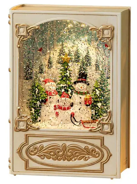 Светильник-книга новогодний Xmas WDL 24023B с музыкой и эффектом падающего снега 13х19 см (ML-05006)