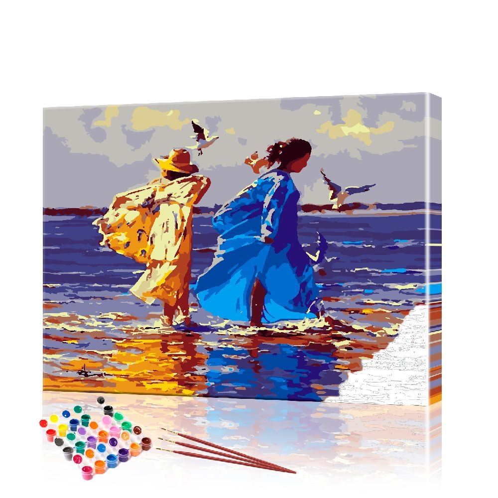 Картина по номерам ArtSale Босиком по пляжу PBN0533 40х50 см