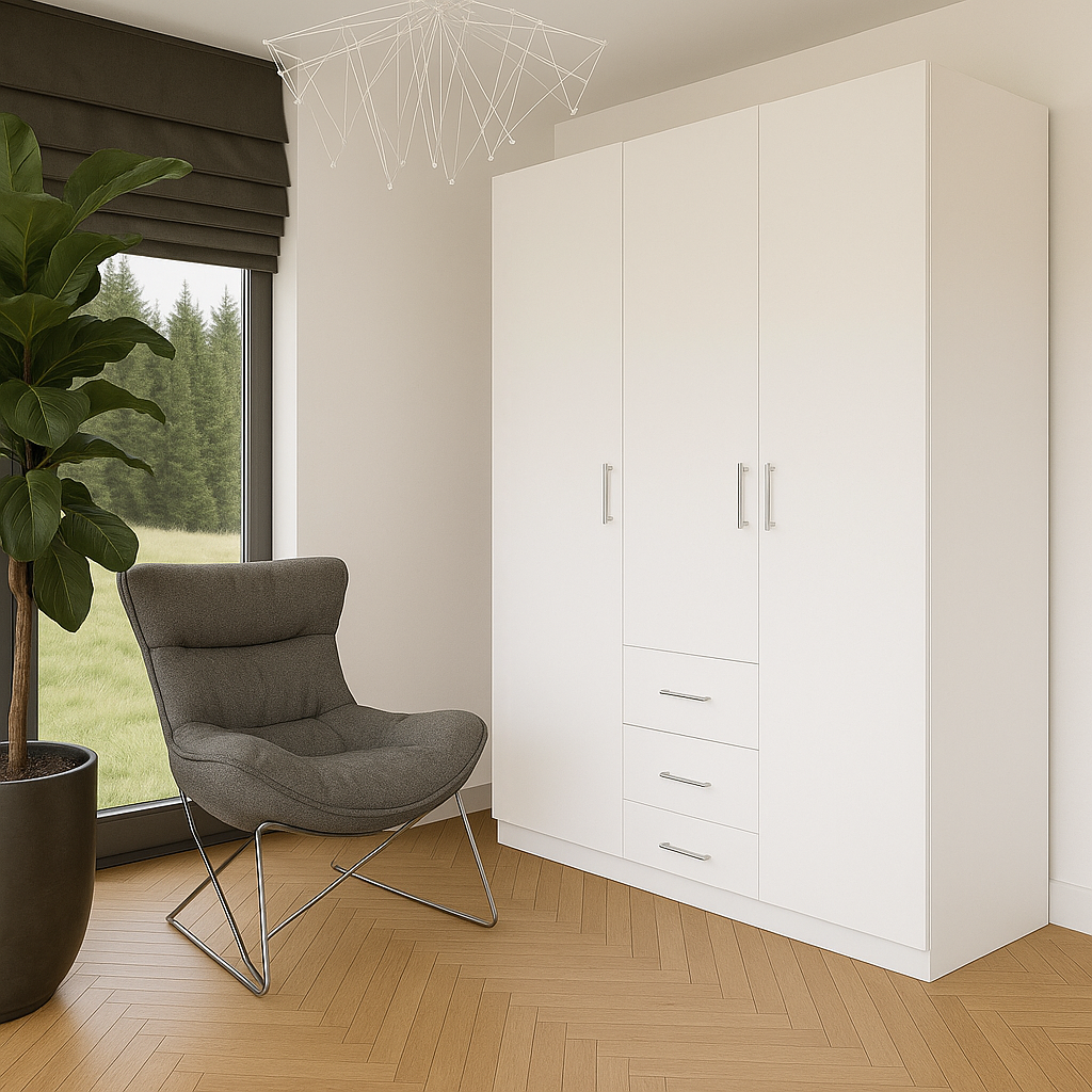 Шафа розпашна SENAM ШР7 ДСП 2400х1400х450 мм Білий (ШР7.24.45.14.2) - фото 1 Шафа розпашна SENAM ШР7 ДСП 2400х1400х450 мм Білий (ШР7.24.45.14.2) - фото 1