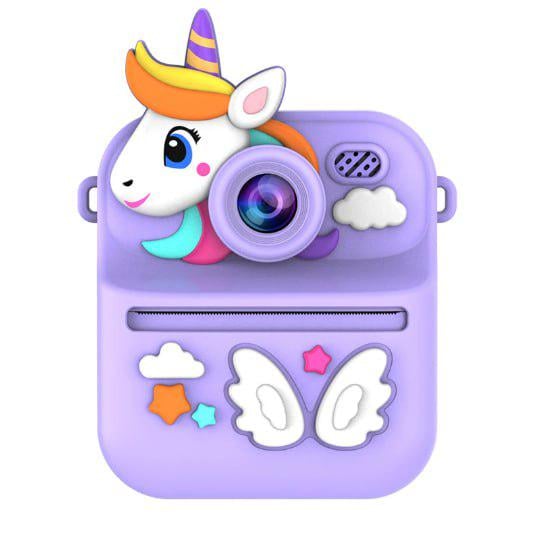 Електронна міні-камера дитяча S1 Єдиноріг з миттєвим друком Фіолетовий (31055123)