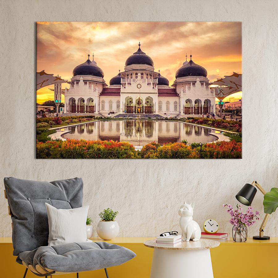 Картина город Мечеть Байтуррахман Рая 51x34 см (A756-1)
