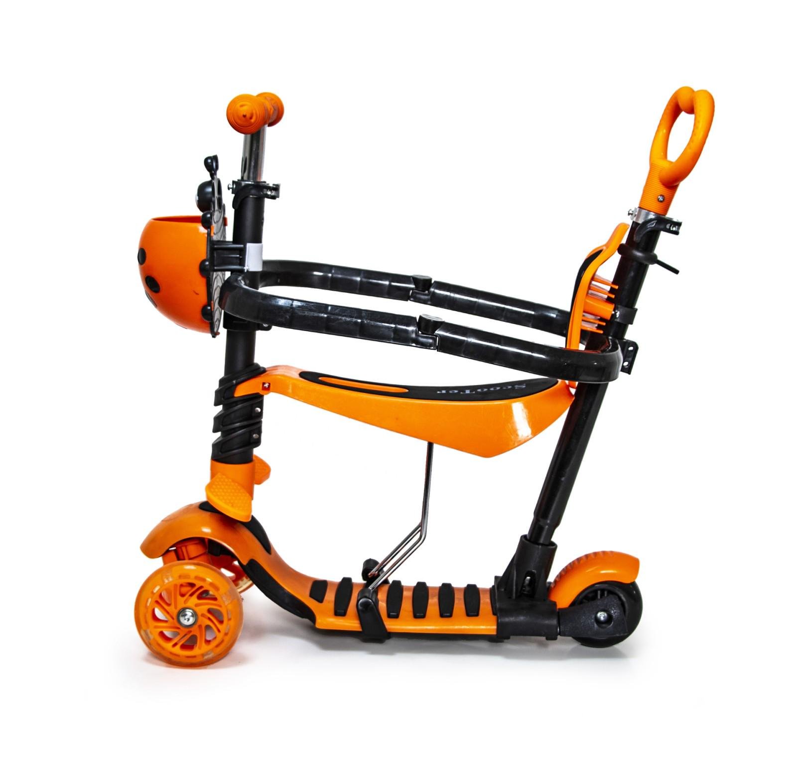 Самокат Scooter Божья коровка 5in1 с бортиком Orange (1948657295)