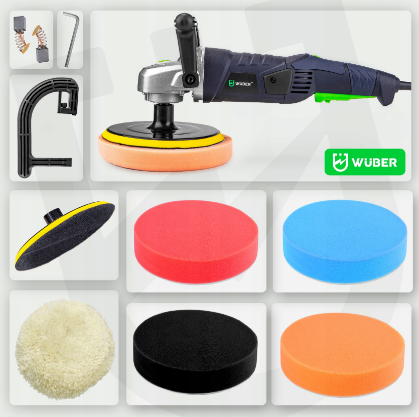Полірувальна машинка Wuber 2400 Вт (W2100312) - фото 7 Полірувальна машинка Wuber 2400 Вт (W2100312) - фото 7