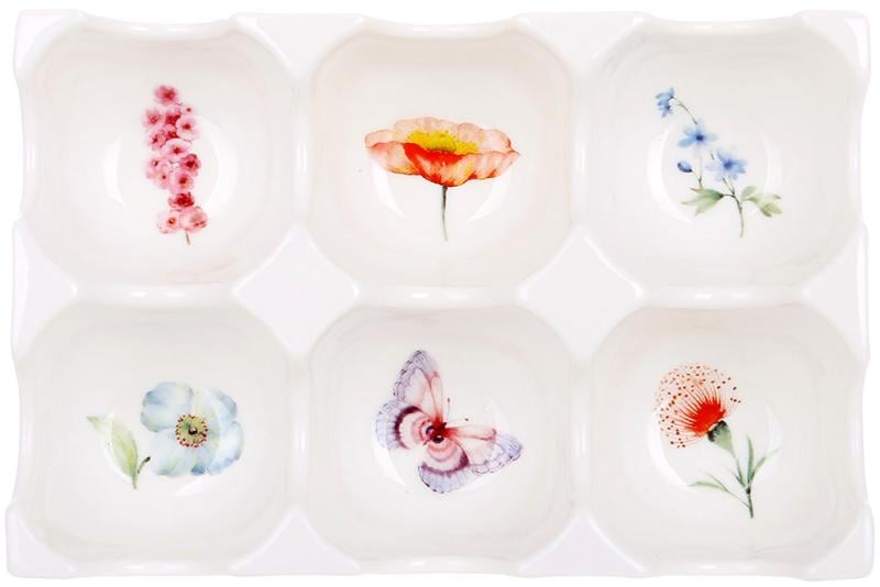 Подставка для яиц фарфоровая Flower Garden 6-ти секционная 15х10 см