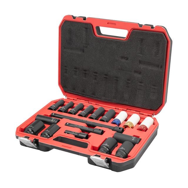 Набор головок STORM и удлинителей ударных 1/2" 18 ед. головки 10-24 мм/удлинители 75/125/250 мм