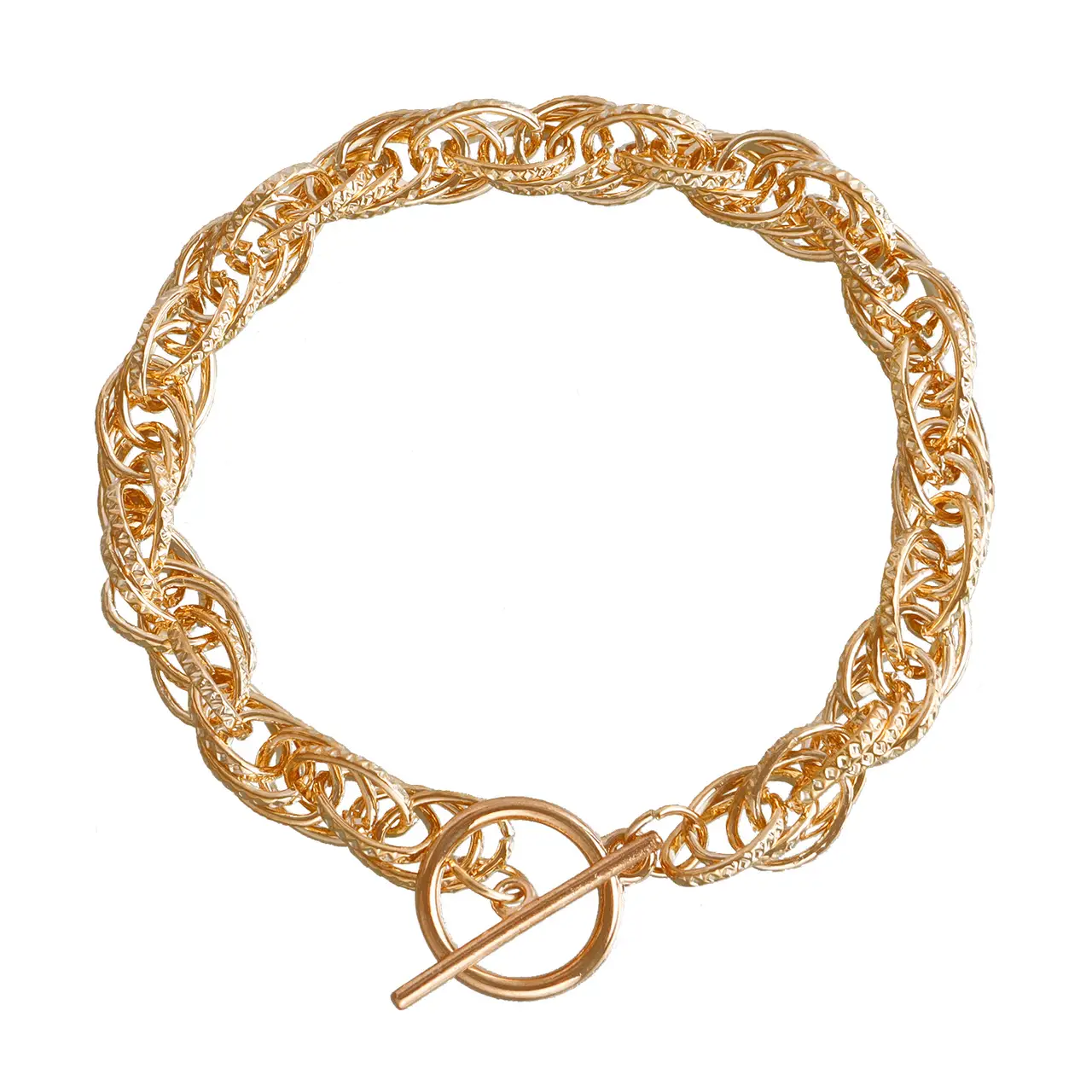 Браслет на руку ланцюжок плетений Золотистий (70328) Браслет на руку ланцюжок плетений Золотистий (70328)