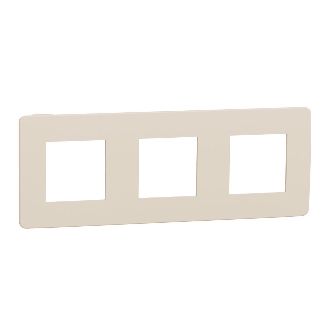 Рамка 3-постовая Schneider Electric Unica New ABS 85х227х10 мм Бежевый (NU280644) Рамка 3-постовая Schneider Electric Unica New ABS 85х227х10 мм Бежевый (NU280644)
