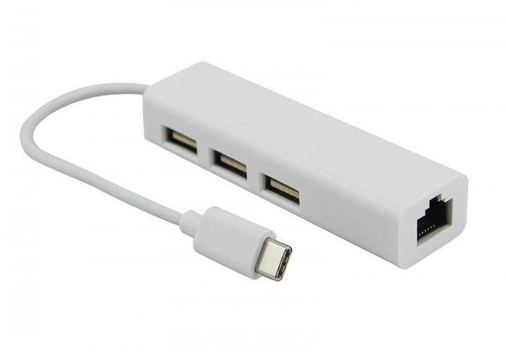 Хаб Kontix Type-C USB 3x 2.0 RJ45 Ethernet LAN адаптер