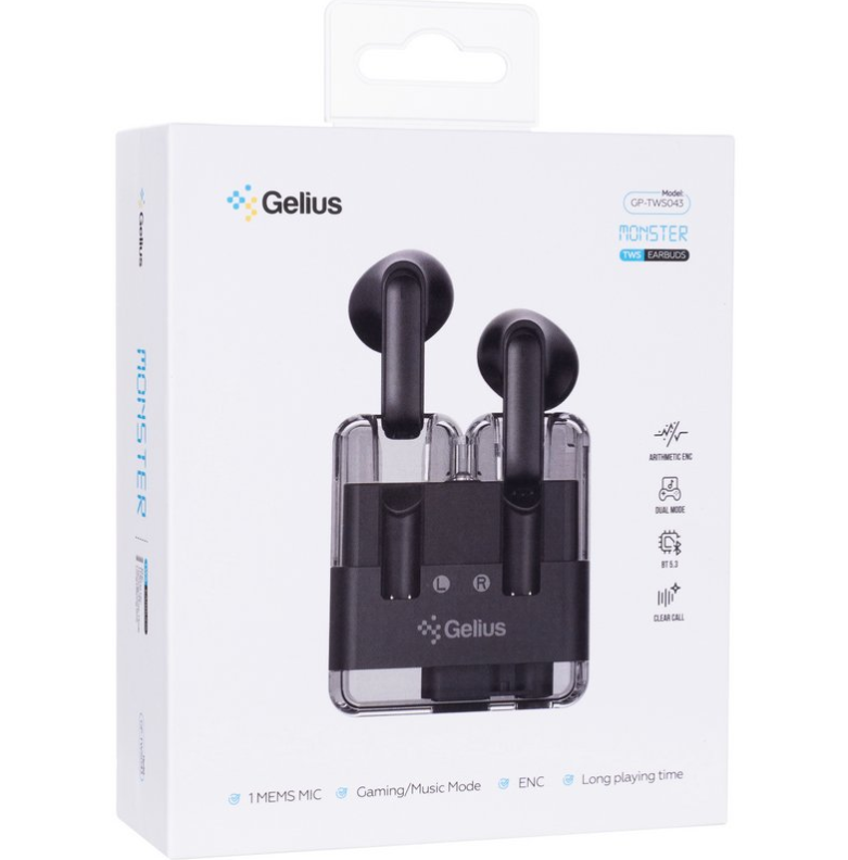 Наушники беспроводные Gelius TWS Monster GP-TWS043 Black (2650024648) - фото 8