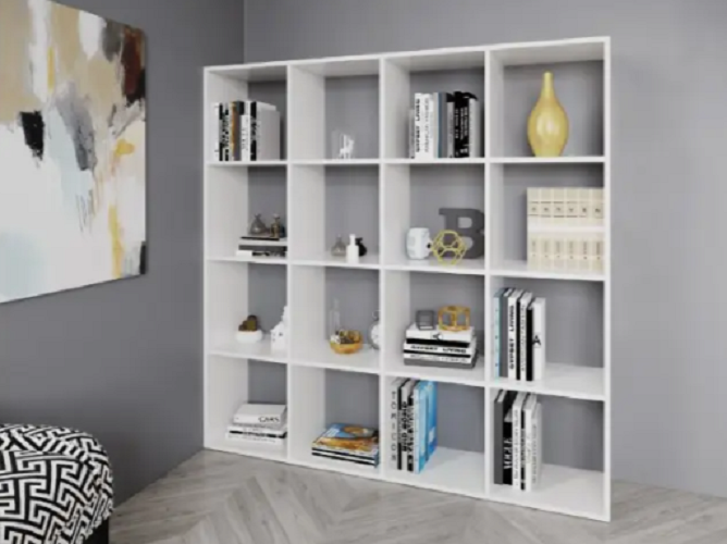 Стеллаж полочка для дома на 16 ячеек Белый (P11) - фото 2