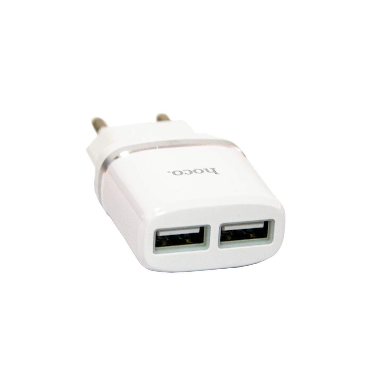 Зарядное устройство для телефона Hoco 2 USB C12 Белый (1010597-White) - фото 5