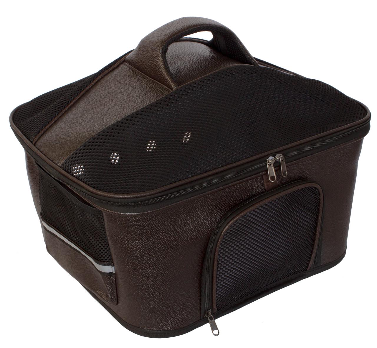 Сумка для переноски домашних питомцев CosmoPet CP-34 50x35x35 см Dark Brown (3_04968)