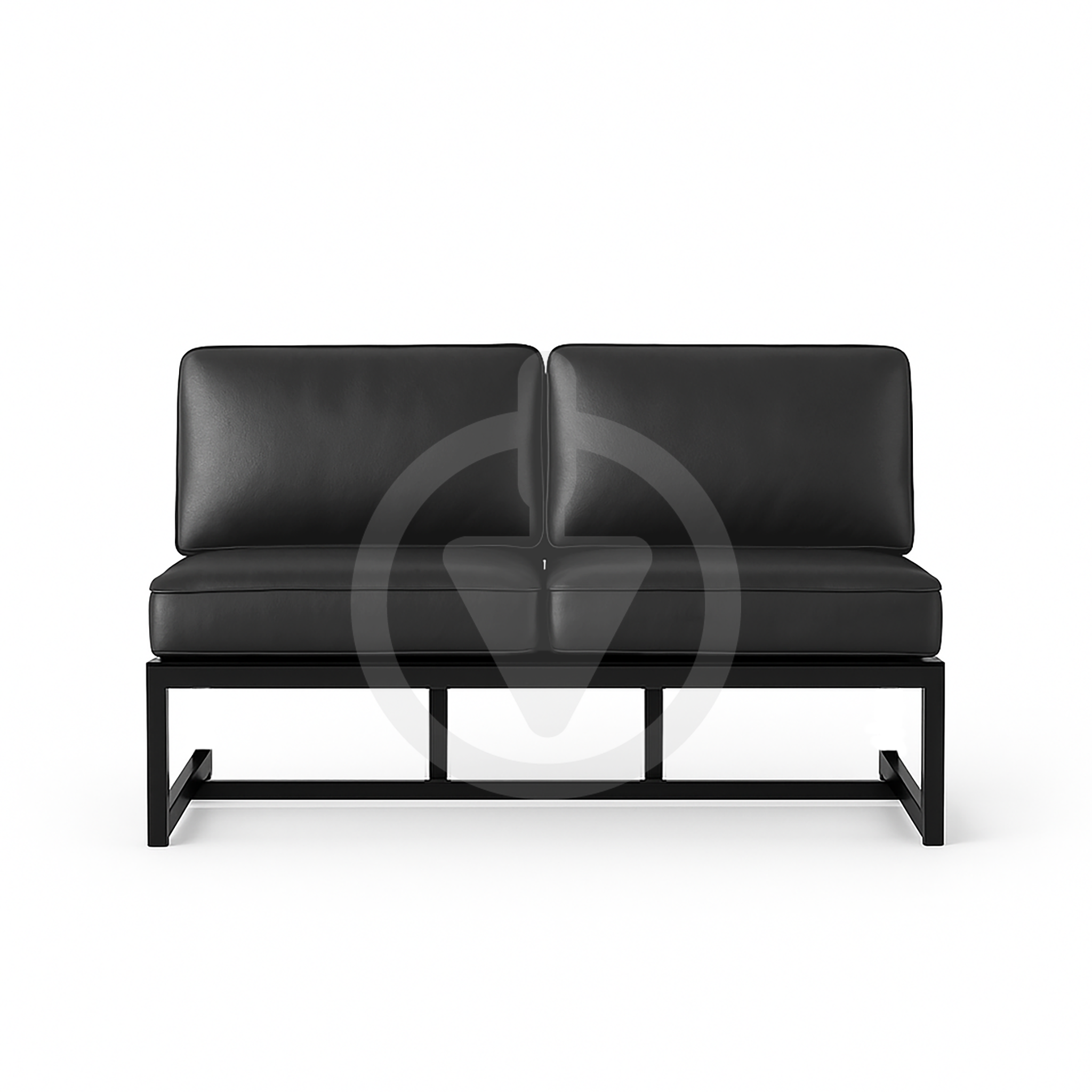 Диван металлический AVVS Атлас лофт экокожа 126 см Темно-серый - фото 2 Диван металлический AVVS Атлас лофт экокожа 126 см Темно-серый - фото 2