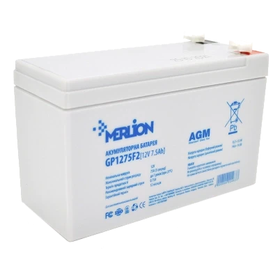 Батарея акумуляторна MERLION AGM GP1275F2 12В 7,5А/г (2905474640)