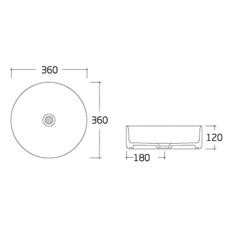 Умывальник VOLLE 13-40-111B накладной керамический 6x36x12 см Черный (6973063) - фото 2