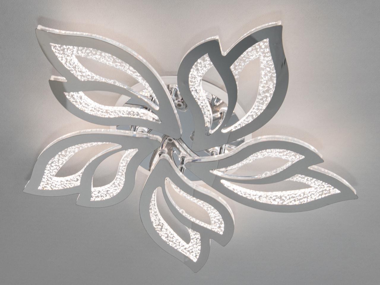 Люстра LED в спальню с димером 2455-5HR-LS 80W Хром (2488098000) - фото 3