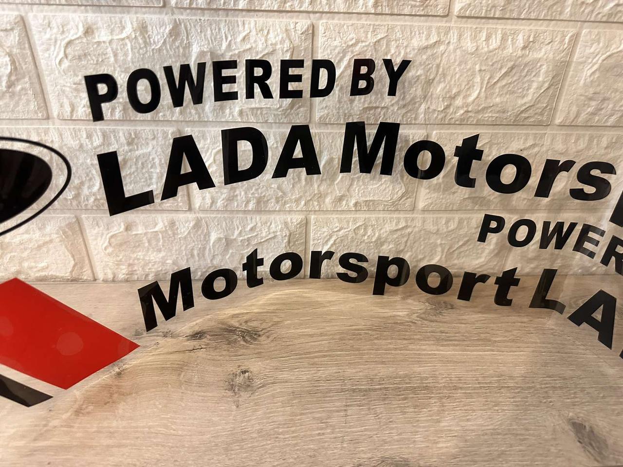 Наклейка на авто LADA Motors 80х21 см Черный (KG-7165) - фото 3