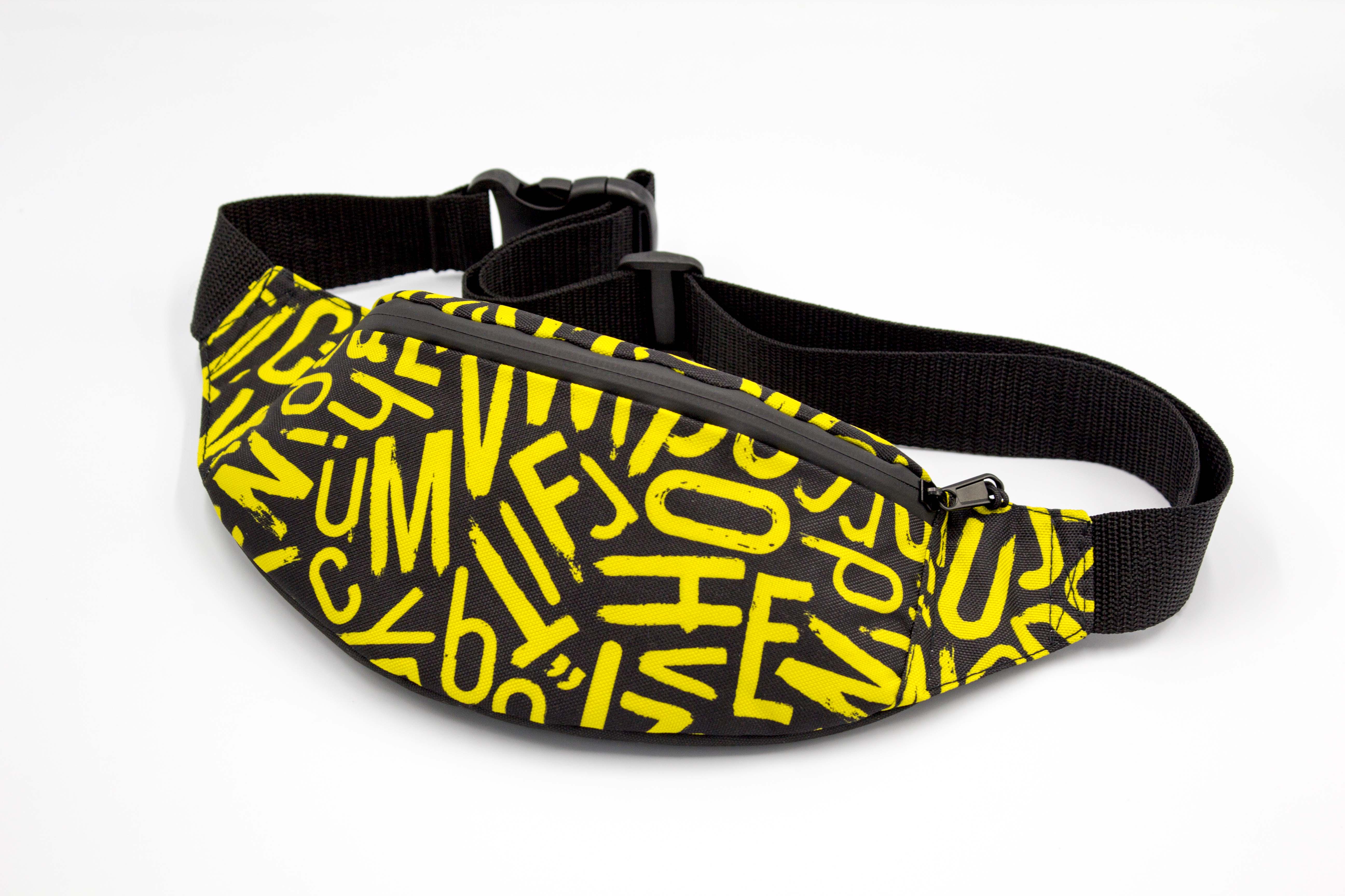 Сумка бананка Буквы Желтый (24415600) - фото 1 Сумка бананка Буквы Желтый (24415600) - фото 1