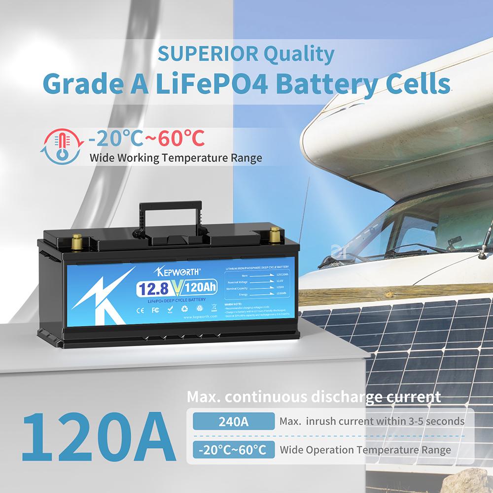 Аккумулятор Kepworth LiFePO4 12V 120Ah 1536W 393 мм с зарядным устройством (K12120393) - фото 5 Аккумулятор Kepworth LiFePO4 12V 120Ah 1536W 393 мм с зарядным устройством (K12120393) - фото 5