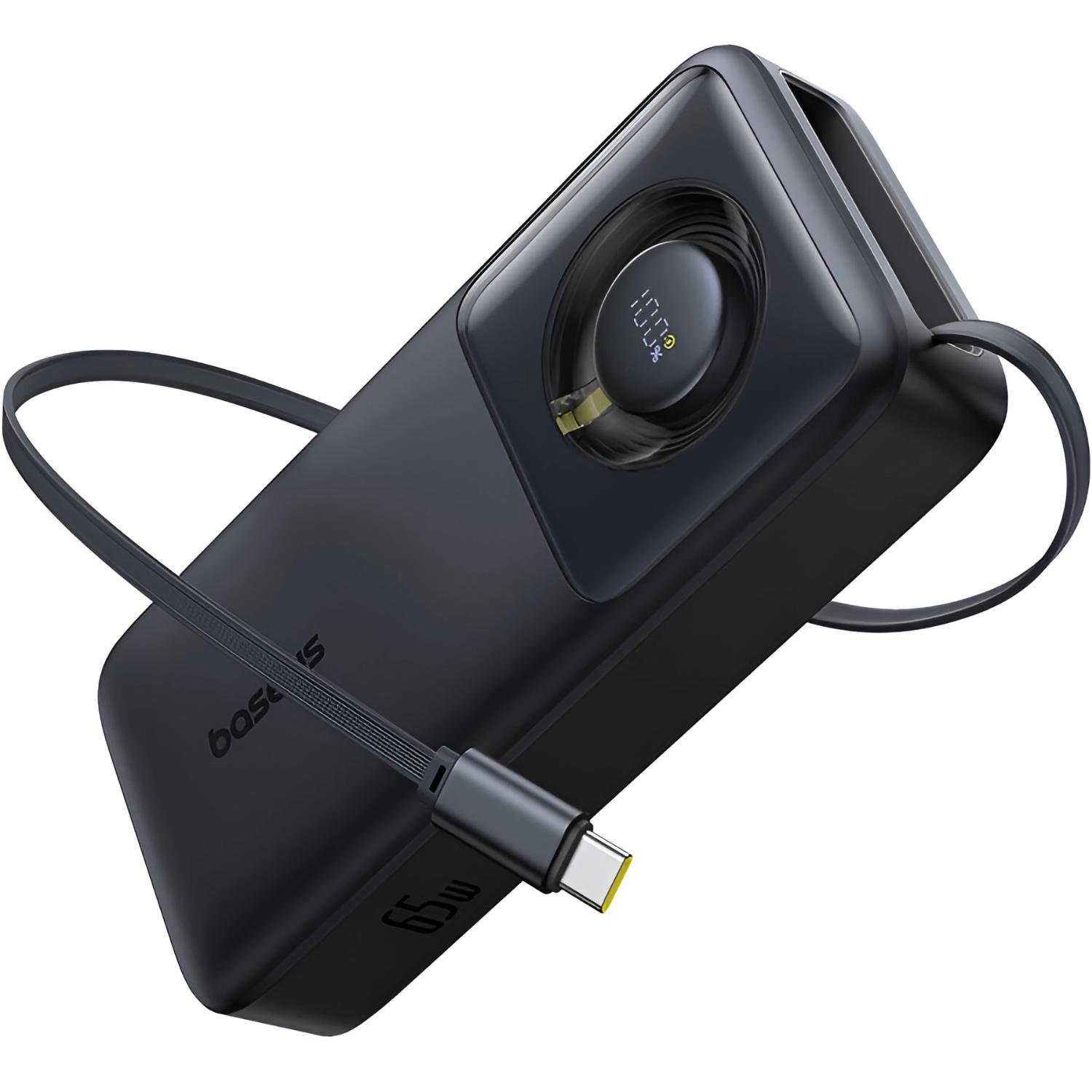 Повербанк BASEUS Free2Pull with Retractable Cable 20000 mAh 65W P10073700123-00 Cosmic Black - фото 1