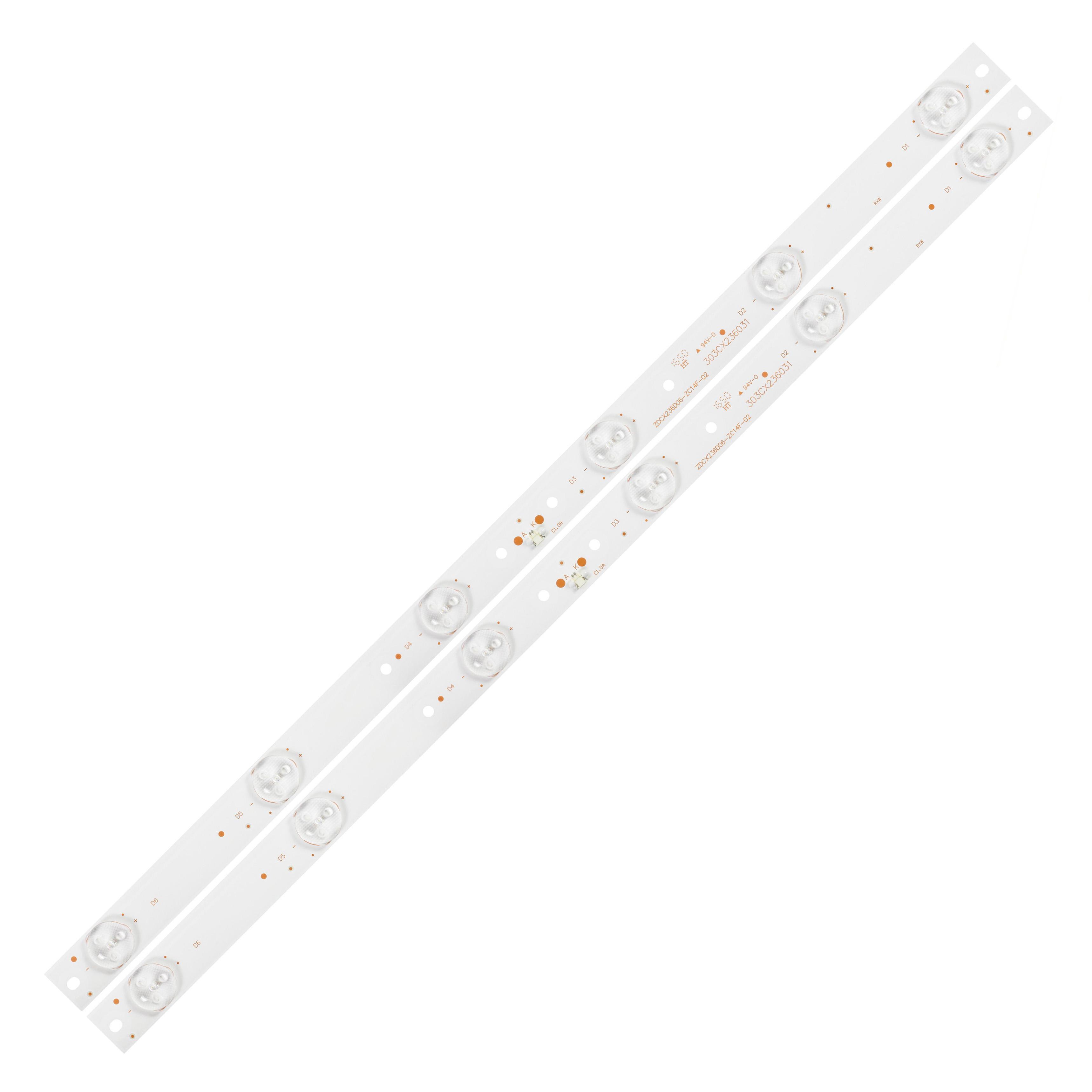 Комплект LED подсветки для TV ZDCX236D06-ZC14F-02 303CX236031 HL-00240A28-0601S-02 XJ236D06-ZC21FG-04 24" 2 шт. (ART-13593)