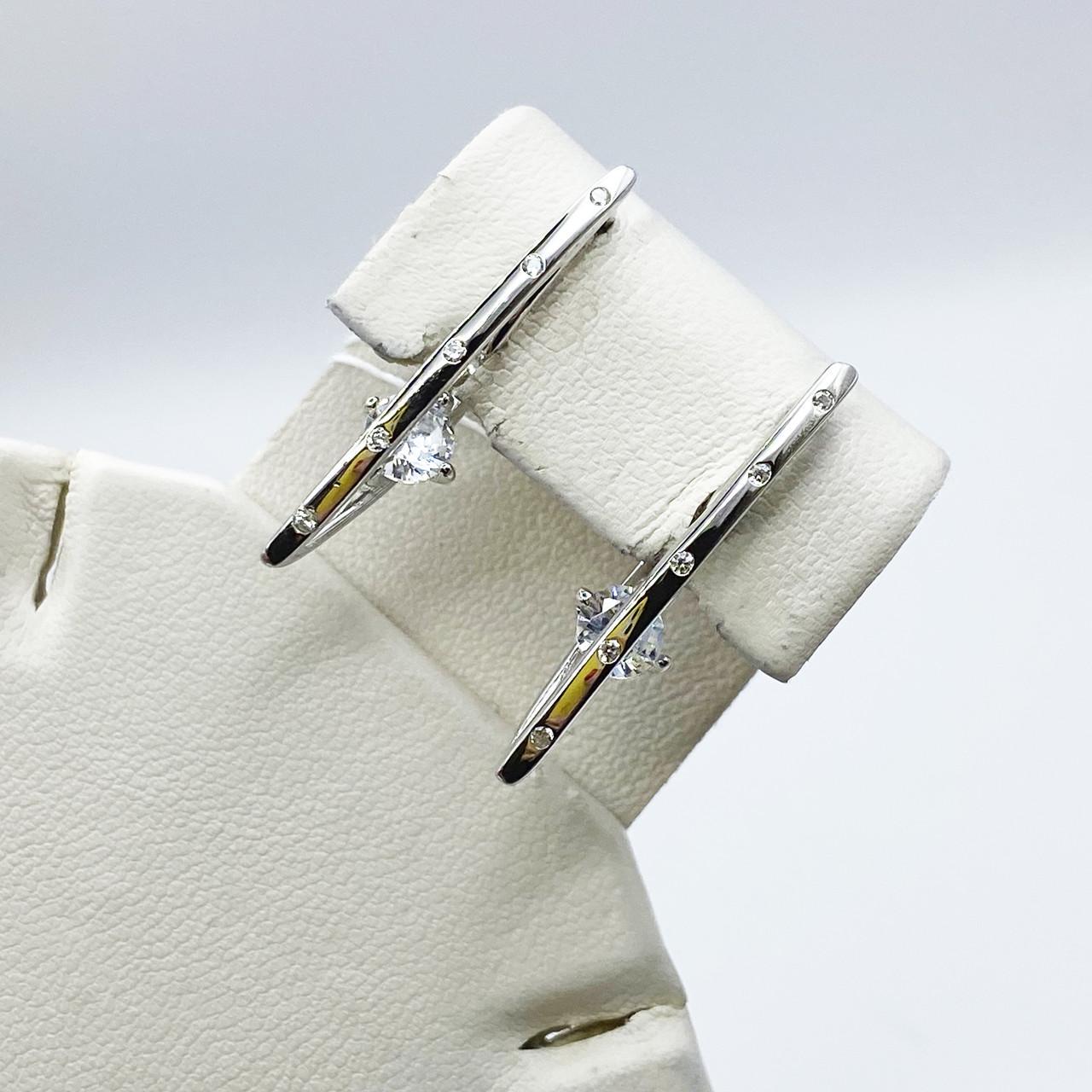 Серьги серебряные с кубическим цирконием 3,91 г (2180799620)