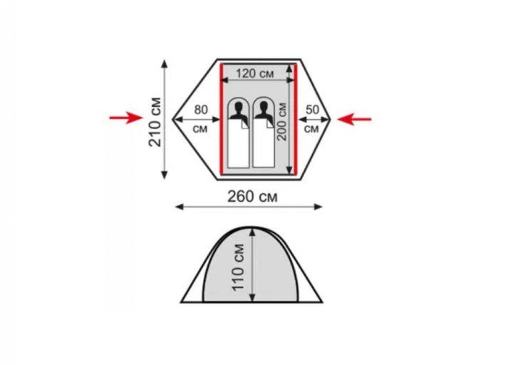 Намет Tramp Ranger 2 v2 двомісний туристичний 260х210х110 см (TRT-099) - фото 6